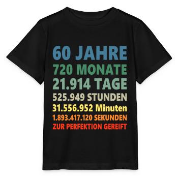 60 Jahre 60ster Runder Geburtstag Geschenk - Stanley/Stella Kinder T-Shirt MINI CREATOR  - Schwarz - Vorne - Mikhail (115cm)