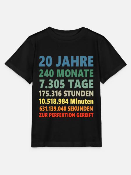 20. Geburtstag 20 Jahre Geschenk - Stanley/Stella Kinder T-Shirt MINI CREATOR - Schwarz