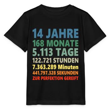 14 Jahre 14. Geburtstag Geschenk - Stanley/Stella Kinder T-Shirt MINI CREATOR  - Schwarz - Vorne - Mikhail (115cm)