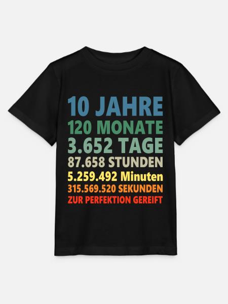 10. Geburtstag 10 Jahre Geschenk - Stanley/Stella Kinder T-Shirt MINI CREATOR - Schwarz