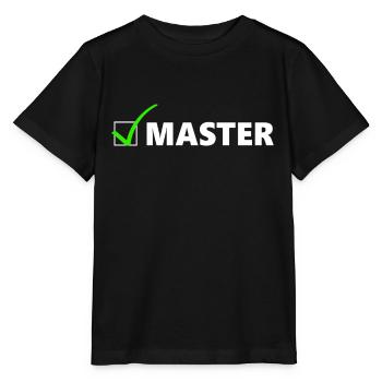 Master's Degree University Degree Gift - Stanley/Stella MINI CREATOR Kids’ T-Shirt - black - Front - Mikhail (115cm)