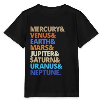 Planet Planeten Sonnensystem Milchstraße Geschenk - Stanley/Stella Kinder T-Shirt MINI CREATOR  - Schwarz - Vorne - Mikhail (115cm)