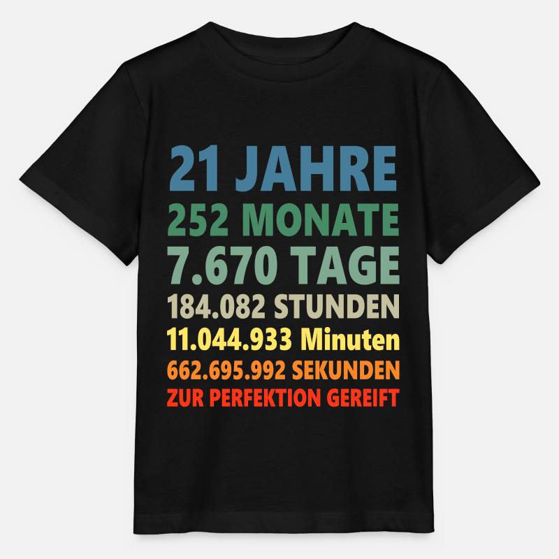 21ter 21 Jahre 21. Geburtstag Geschenk - Stanley/Stella Kinder T-Shirt MINI CREATOR  - Schwarz