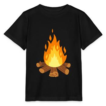 feu de camp - T-shirt bio MINI CREATOR Stanley/Stella Enfant - noir - Devant - Mikhail (115cm)