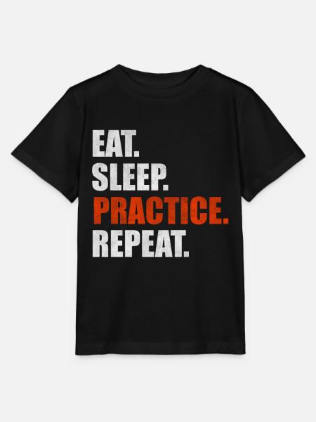 Eat Sleep Practice Repeat - Stanley/Stella Kinder T-Shirt MINI CREATOR  - Schwarz