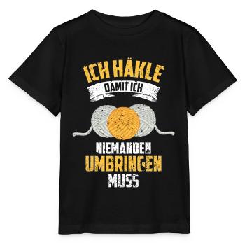 Häkeln Hobby - Stanley/Stella Kinder T-Shirt MINI CREATOR  - Schwarz - Vorne - Mikhail (115cm)