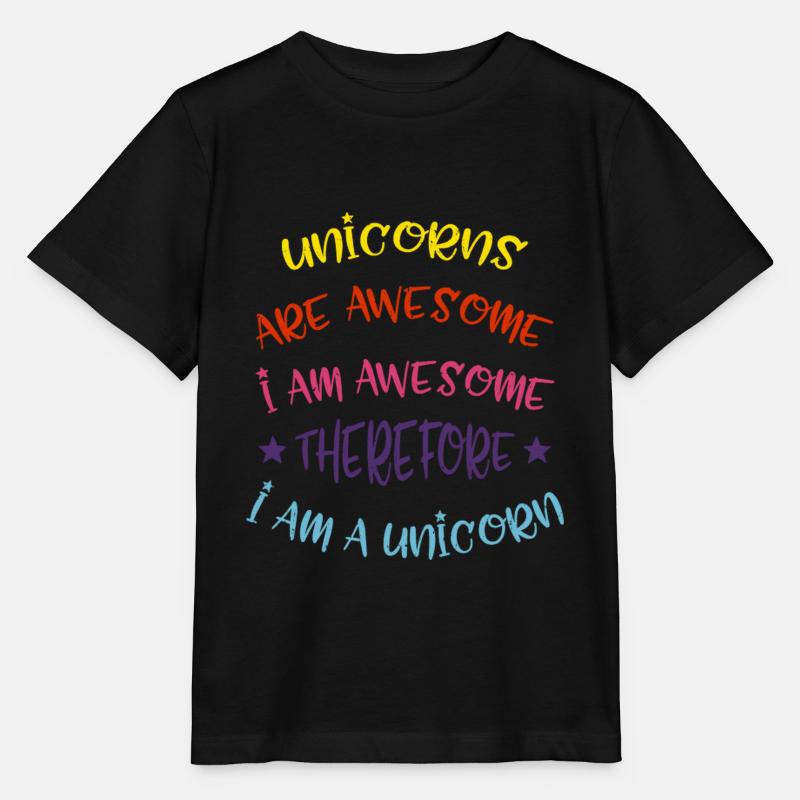 Je suis une licorne licorne - T-shirt bio MINI CREATOR Stanley/Stella Enfant - noir