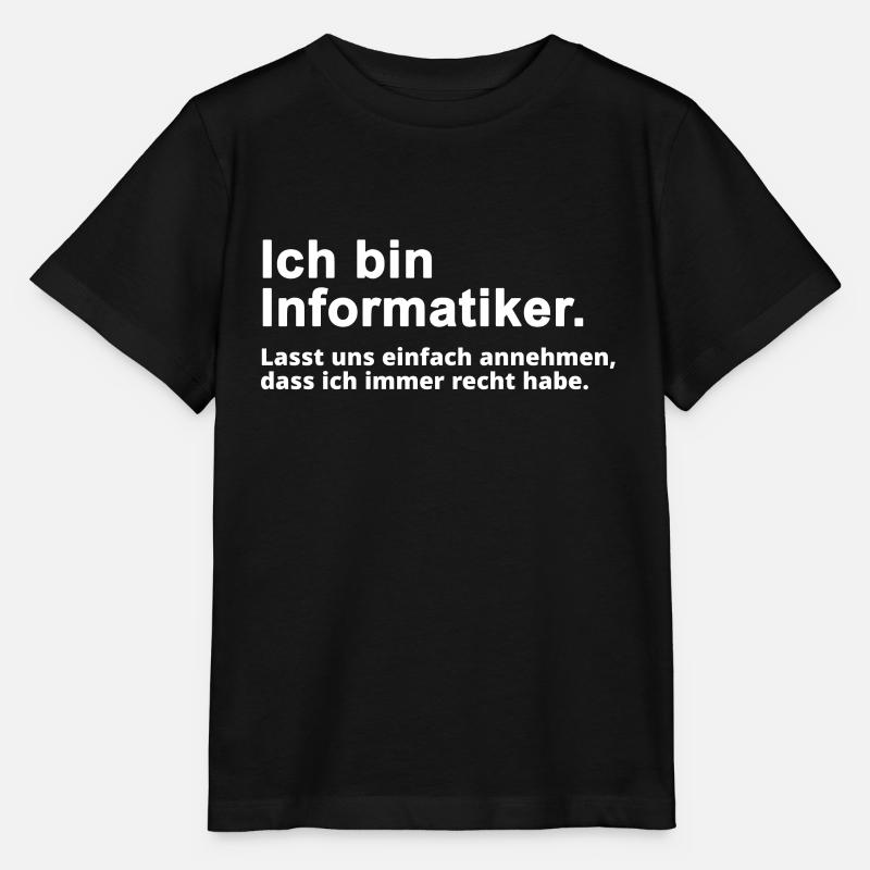 Informatiker Informatik Spruch Geschenk - Stanley/Stella Kinder T-Shirt MINI CREATOR  - Schwarz