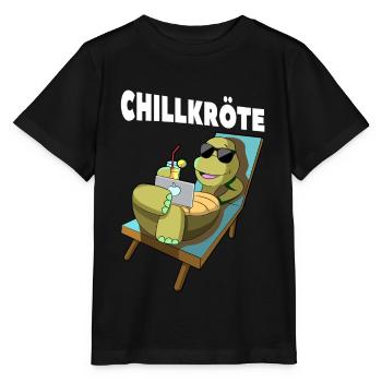 Chill Turtle Chill Turtle Relax Chill - Stanley/Stella MINI CREATOR Kids’ T-Shirt - black - Front - Mikhail (115cm)