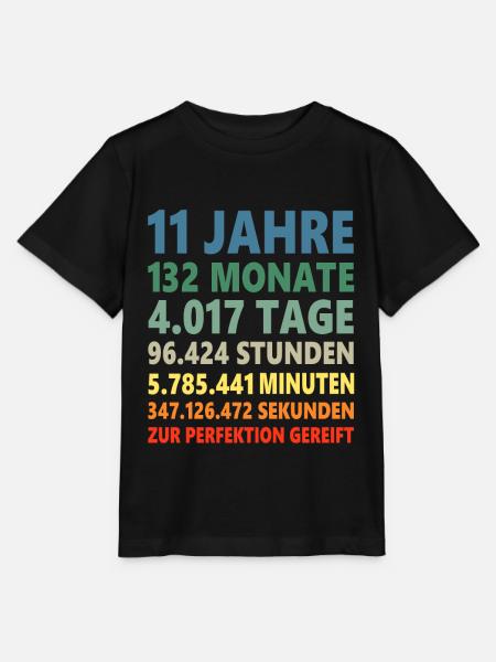 11. Geburtstag 11 Jahre 11ter Geburtstagsgeschenk - Stanley/Stella Kinder T-Shirt MINI CREATOR - Schwarz
