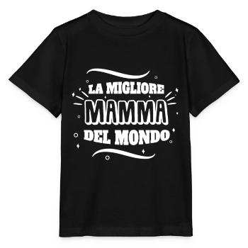La Migliore Mamma del Mondo - Stanley/Stella Kinder T-Shirt MINI CREATOR  - Schwarz - Vorne - Mikhail (115cm)
