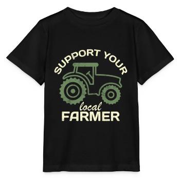 Support Your Local Farmer Farmers Local Food - Stanley/Stella MINI CREATOR Kids’ T-Shirt - black - Front - Mikhail (115cm)