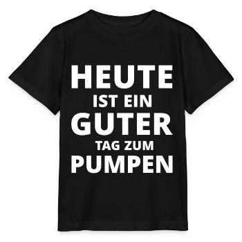 Pumpen Gym Kraftsport Muskelaufbau Spruch Geschenk - Stanley/Stella Kinder T-Shirt MINI CREATOR  - Schwarz - Vorne - Mikhail (115cm)