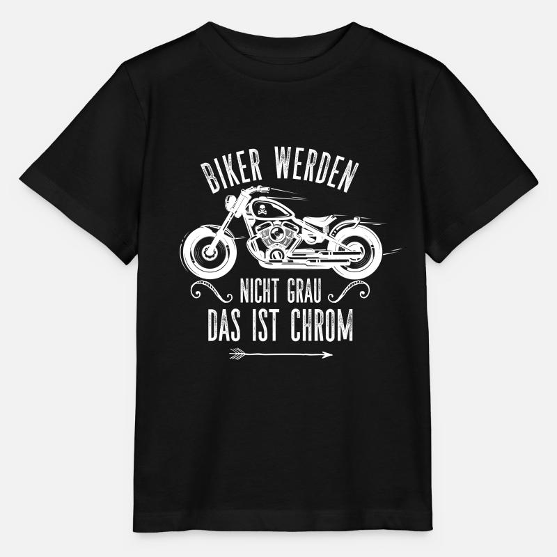 Biker Werden Nicht Grau Das Ist Chrom Motorrad - Stanley/Stella Kinder T-Shirt MINI CREATOR - Schwarz