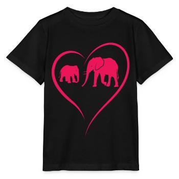 Elephants Pachyderms Proboscis Africa Trumpet Elephant - Stanley/Stella MINI CREATOR Kids’ T-Shirt - black - Front - Mikhail (115cm)