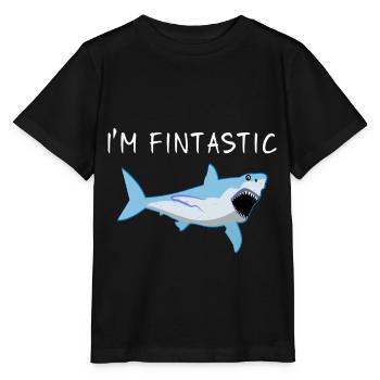 Shark Shark Fin Bite White Shark Whale Shark Shark - Stanley/Stella MINI CREATOR Kids’ T-Shirt - black - Front - Mikhail (115cm)