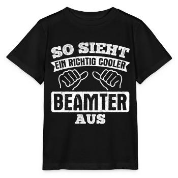 So Sieht Cooler Beamter Aus Beamter - Stanley/Stella Kinder T-Shirt MINI CREATOR  - Schwarz - Vorne - Mikhail (115cm)