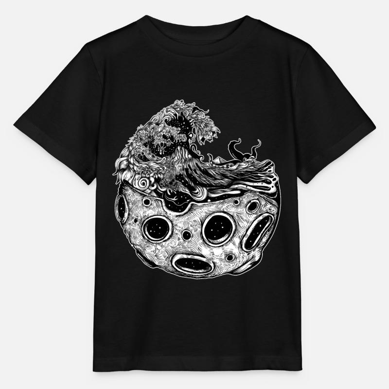 Vague de lune - T-shirt bio MINI CREATOR Stanley/Stella Enfant - noir