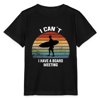 i cant't i have a board meeting - Stanley/Stella Kinder T-Shirt MINI CREATOR  - Schwarz - Vorne - Mikhail (115cm)