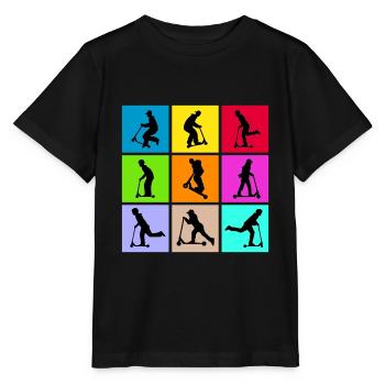 Freestyle-Roller - Stanley/Stella Kinder T-Shirt MINI CREATOR  - Schwarz - Vorne - Mikhail (115cm)