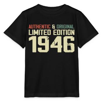 1946 Cadeau Anniversaire 1946 Vintage 1946 Rétro - T-shirt bio MINI CREATOR Stanley/Stella Enfant - noir - Devant - Mikhail (115cm)
