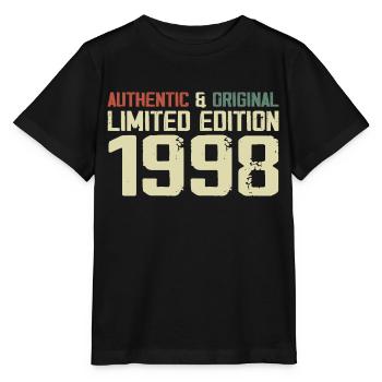 1998 Geburtstagsgeschenk 1998 Jahrgang 1998 Retro - Stanley/Stella Kinder T-Shirt MINI CREATOR  - Schwarz - Vorne - Mikhail (115cm)