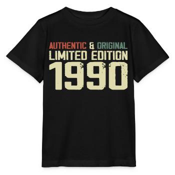 1990 Geburtstagsgeschenk 1990 Jahrgang 1990er Retro - Stanley/Stella Kinder T-Shirt MINI CREATOR  - Schwarz - Vorne - Mikhail (115cm)