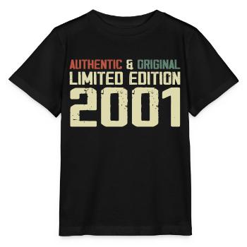 2001 Geburtstagsgeschenk 2001 Jahrgang 2001 Retro - Stanley/Stella Kinder T-Shirt MINI CREATOR  - Schwarz - Vorne - Mikhail (115cm)