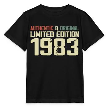 1983 Geburtstagsgeschenk 1983 Jahrgang 1983 Retro - Stanley/Stella Kinder T-Shirt MINI CREATOR  - Schwarz - Vorne - Mikhail (115cm)