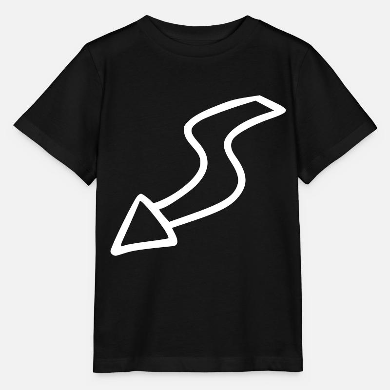 Flèche dessin esquisse blanc - T-shirt bio MINI CREATOR Stanley/Stella Enfant - noir