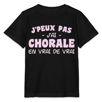 j'peux pas j'ai Chorale En vrie de vraie - T-shirt bio MINI CREATOR Stanley/Stella Enfant - noir - Devant - Mikhail (115cm)