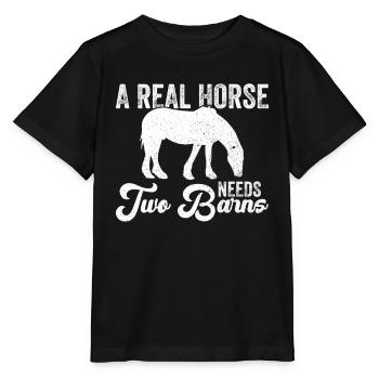 Clydesdale Schottisches Zugpferd - T-shirt bio MINI CREATOR Stanley/Stella Enfant - noir - Devant - Mikhail (115cm)