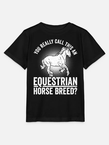 Clydesdale Reiter Reitpferd - Stanley/Stella Kinder T-Shirt MINI CREATOR - Schwarz