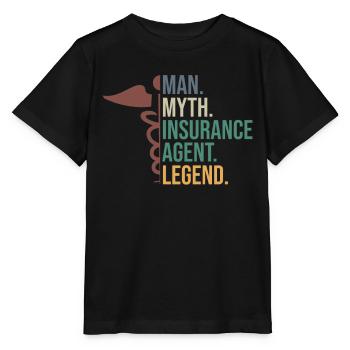 Insurance Agent Design Für Insurance Consultant - Stanley/Stella Kinder T-Shirt MINI CREATOR  - Schwarz - Vorne - Mikhail (115cm)