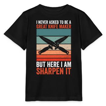 Messermacher Und Messermacher Metallarbeiten - T-shirt bio MINI CREATOR Stanley/Stella Enfant - noir - Devant - Mikhail (115cm)