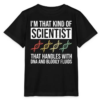 Forensischer Wissenschaftler Und Kriminallabor - T-shirt bio MINI CREATOR Stanley/Stella Enfant - noir - Devant - Mikhail (115cm)