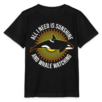 Walbeobachtung Und Beluga Orca Wal - Stanley/Stella MINI CREATOR Kids’ T-Shirt - black - Front - Mikhail (115cm)