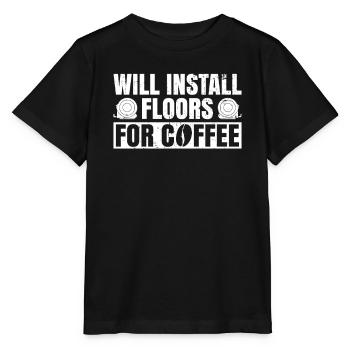 Teppich-installateur-design Für - Stanley/Stella Kinder T-Shirt MINI CREATOR  - Schwarz - Vorne - Mikhail (115cm)