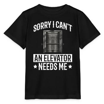 Entwurf Eines Aufzugsinstallateurs Für Einen - Stanley/Stella Kinder T-Shirt MINI CREATOR  - Schwarz - Vorne - Mikhail (115cm)