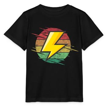 Choc électrique foudroyant - T-shirt bio MINI CREATOR Stanley/Stella Enfant - noir - Devant - Mikhail (115cm)