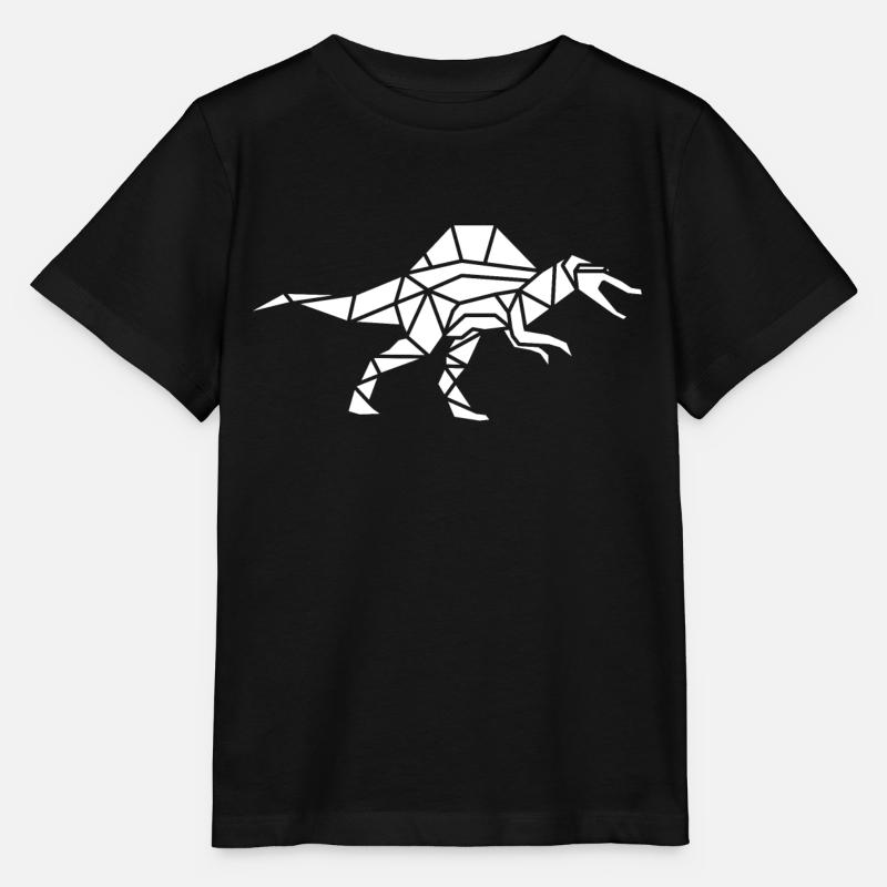 Spinosaurus géométriquement polygonale surfaces - T-shirt bio MINI CREATOR Stanley/Stella Enfant - noir