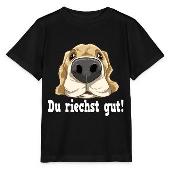 Du riechst gut Hundenasse Hund für einen - Stanley/Stella Kinder T-Shirt MINI CREATOR  - Schwarz - Vorne - Mikhail (115cm)