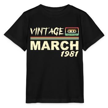 March 1981 - March 1981 - Stanley/Stella MINI CREATOR Kids’ T-Shirt - black - Front - Mikhail (115cm)