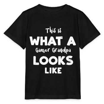This Is What A Gamer Grandpa Loo... - Stanley/Stella Kinder T-Shirt MINI CREATOR  - Schwarz - Vorne - Mikhail (115cm)