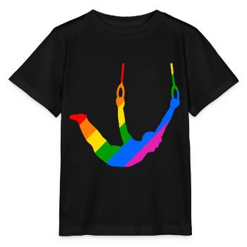 Ring gymnastics in a riot of colors - Stanley/Stella MINI CREATOR Kids’ T-Shirt - black - Front - Mikhail (115cm)