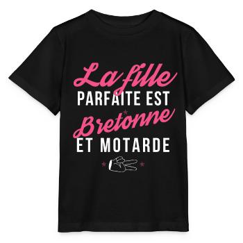 La fille parfaite est Bretonne et Motarde - T-shirt bio MINI CREATOR Stanley/Stella Enfant - noir - Devant - Mikhail (115cm)