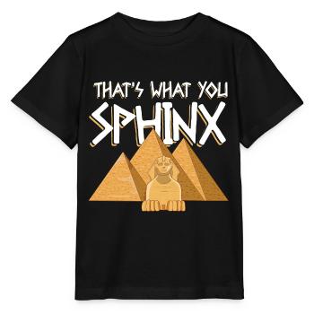That's What You Sphinx - Stanley/Stella Kinder T-Shirt MINI CREATOR  - Schwarz - Vorne - Mikhail (115cm)