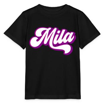 Mila | Couleurs changeantes - T-shirt bio MINI CREATOR Stanley/Stella Enfant - noir - Devant - Mikhail (115cm)