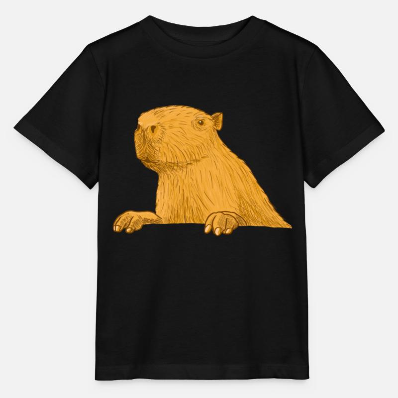 Capybara - Stanley/Stella Kinder T-Shirt MINI CREATOR  - Schwarz
