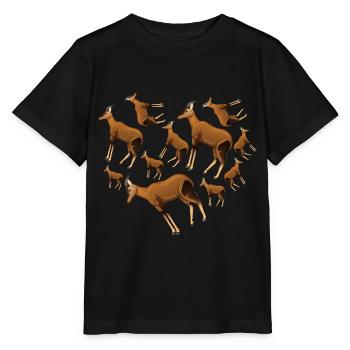 Herz Antilope - Stanley/Stella Kinder T-Shirt MINI CREATOR  - Schwarz - Vorne - Mikhail (115cm)